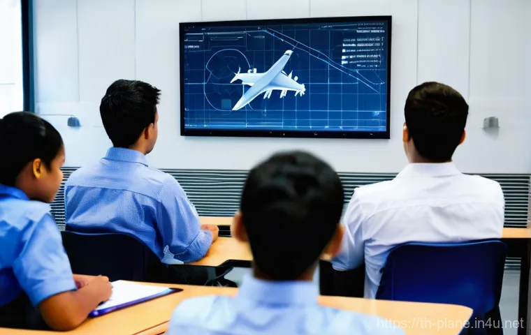 항공정비사의 커뮤니케이션 스킬 - **Prompt 2: Digital Reporting and Team Collaboration**
    Inside a clean, organized control room or...