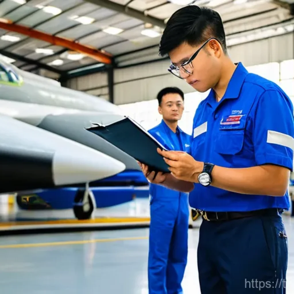 항공정비사가 추천하는 실습 기관 - **Prompt 1: Modern Aviation Training Hangar Scene**
"A bright, spacious, and meticulously clean ...