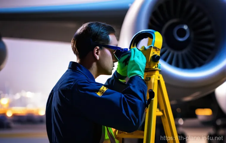 항공정비사의 윤리와 직업 의식 - **Prompt:** A highly skilled aircraft maintenance technician, wearing a clean, professional uniform ...