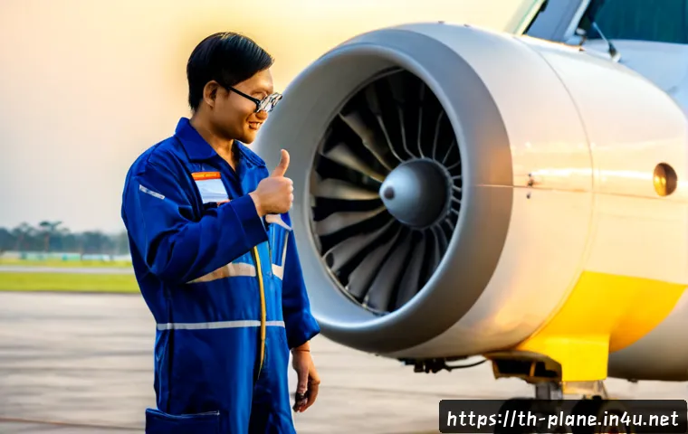 Home 17 항공정비사의 동기 부여 방법 - Photorealistic aircraft maintenance hangar in Thailand at sunrise, a skilled Thai aircraft mechanic ...